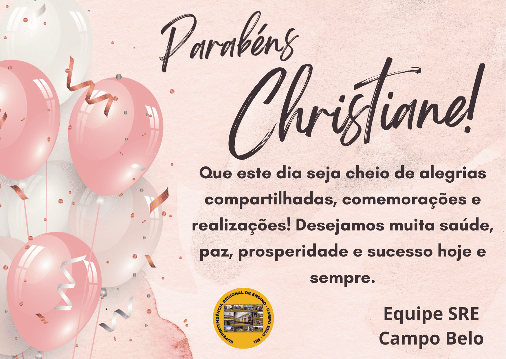 Parabéns Christiane!