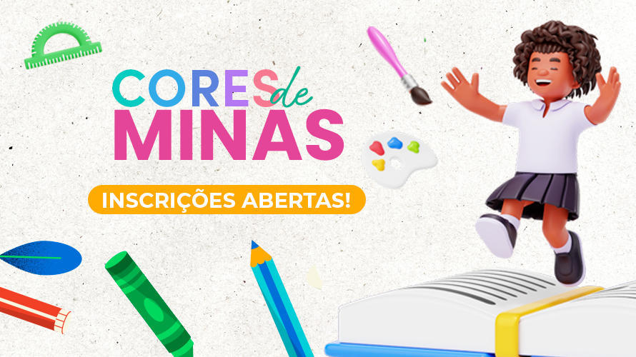 Estudantes poderão ilustrar materiais da rede estadual no Concurso de Desenho “Cores de Minas”