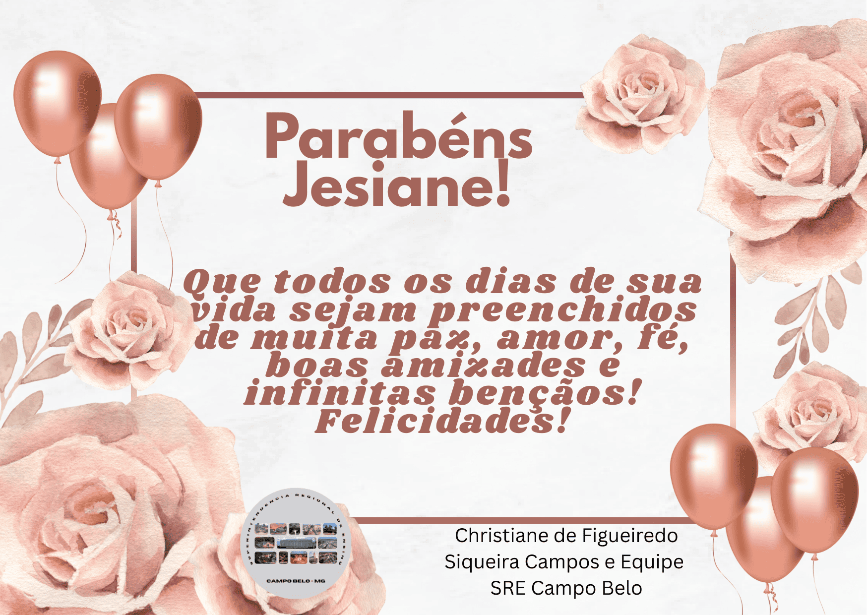 Parabéns Jesiane!