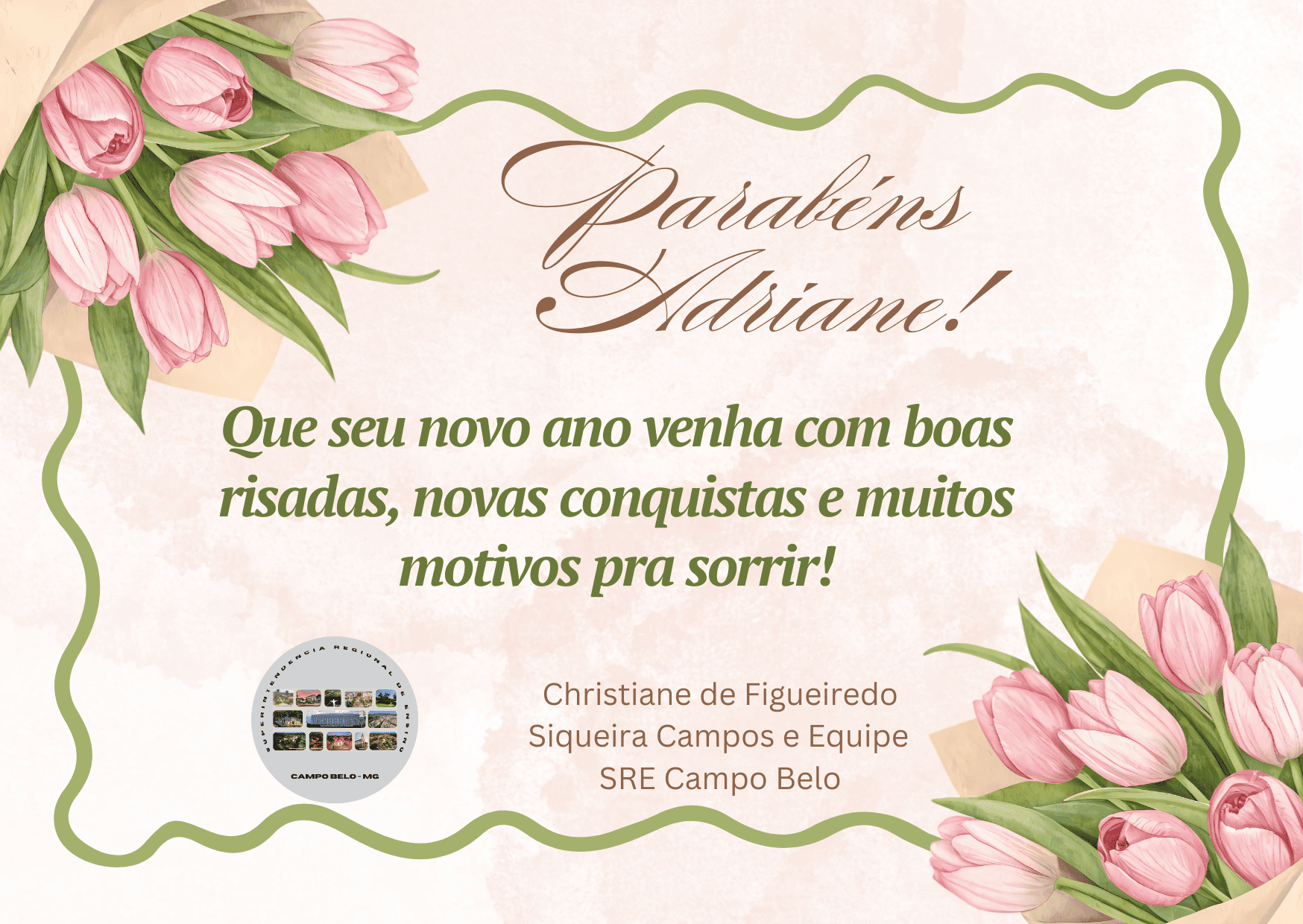 Parabéns Adriane! 22/02