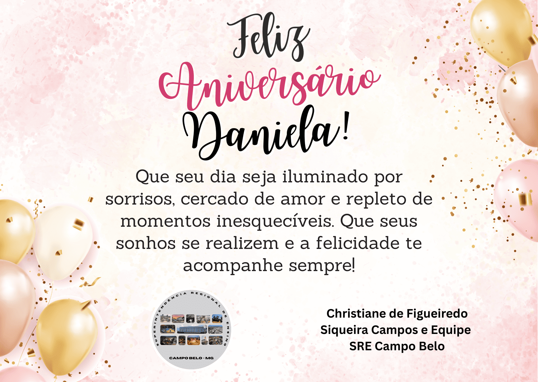 Parabéns Daniela!
