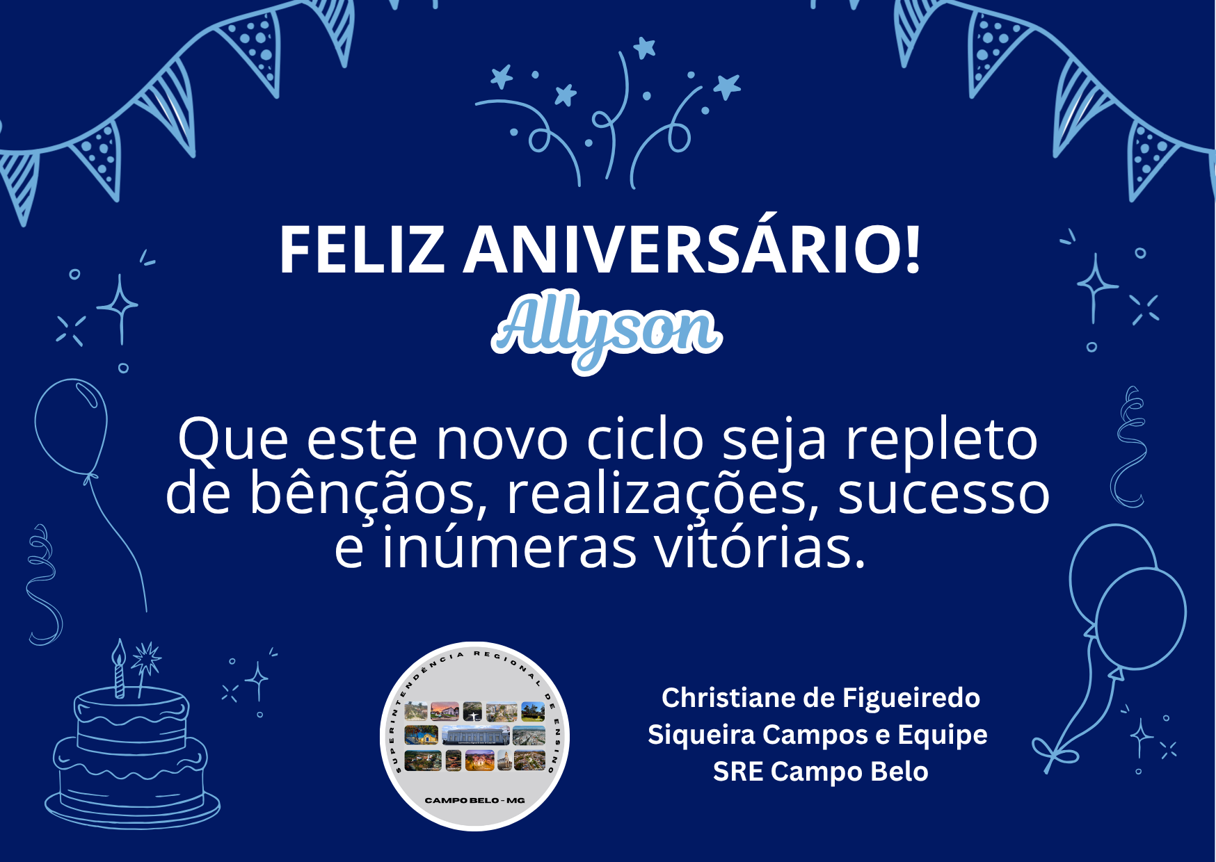 Parabéns Allyson!