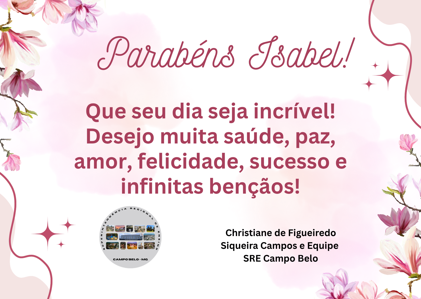Parabéns Isabel!