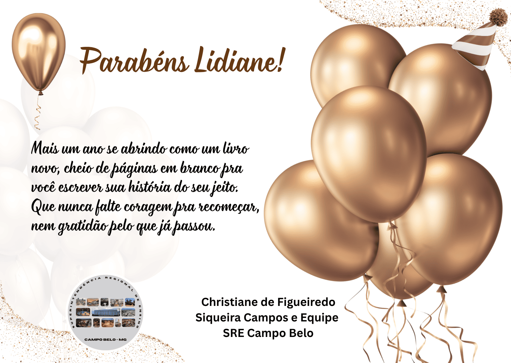 Parabéns Lidiane!