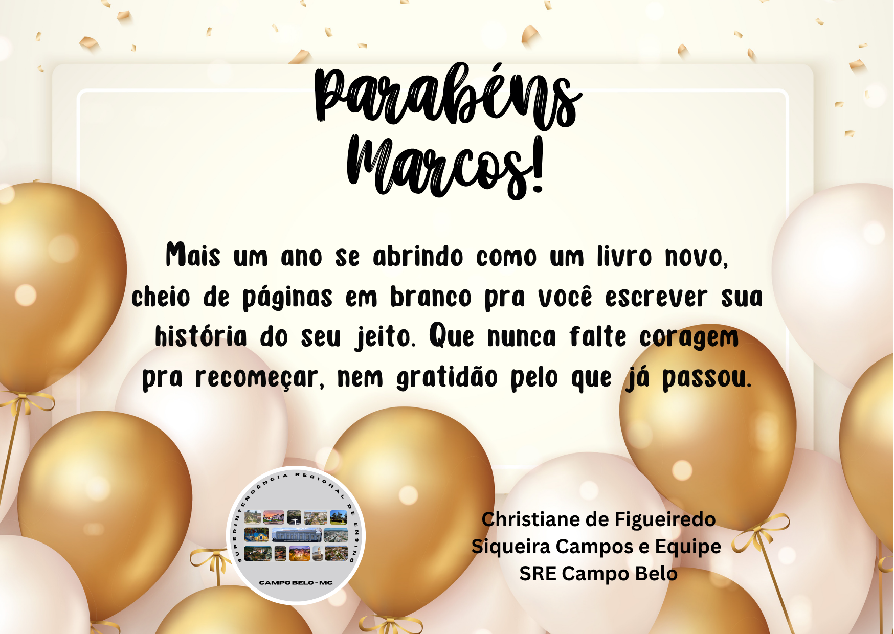 Parabéns Marcos!