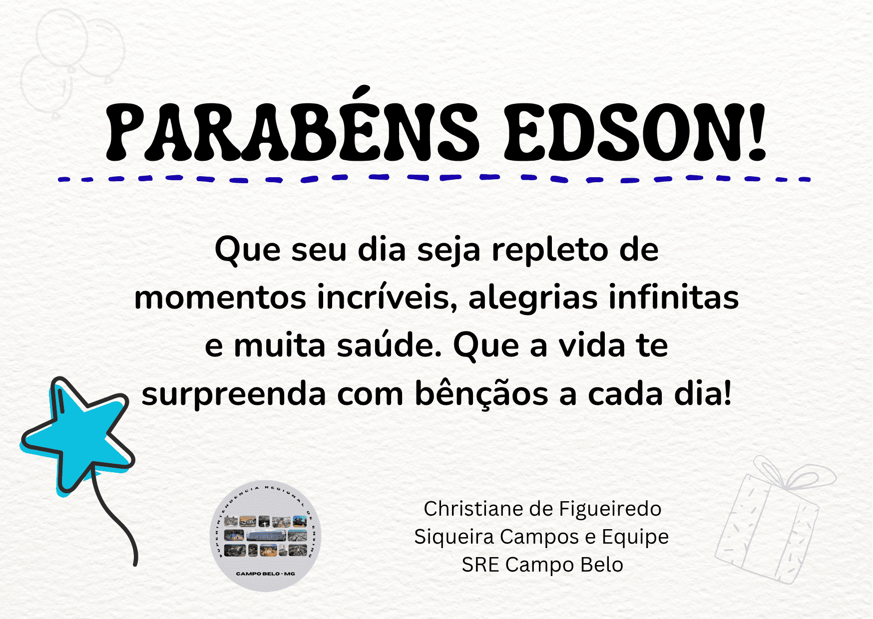 Parabéns Edson!